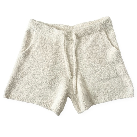 Barefoot Dreams Pants - Barefoot Dreams Eco CozyChic Hoodie Lounge Shorts Almond womens small ivory cozy